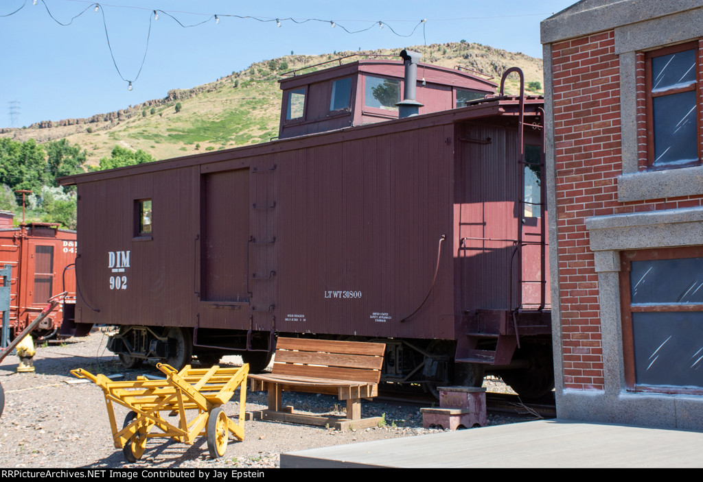 DIM Caboose #902 is on display at the Colorado Railroad Museum. 
